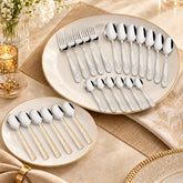 FnS Retro 18-Pc Cutlery & Pebble Teaspoon Combo Set (24 Pcs)