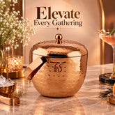 Apple Ice Bucket – Hammered Rose Gold Matt PVD Finish (Stainless Steel)