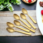 Montavo by FnS Alexa Gold Stainless Steel 6 Pcs Baby Spoon Set
