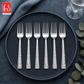 FnS Rhombo 6 Pcs Stainless Steel Dinner Fork set
