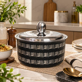 Maestro Casserole 850ml Double-Walled Stainless Steel, Black Finish