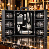 FNS Cheers 14 Pcs Stainless Steel Bar Set with Premium Leatherette Box