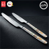 Chef Vicky Ratnani's Signature Collection By FnS Wales Dessert Knife/Dinner knife/Butter knife 2 Pcs Set | Premium artistic & contemporary craftsmanship detailing Handle Design Cutlery for Home, Dining & Kitchen