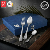 Chef Vicky Ratnani's Signature Collection By FnS Antico Stainless Steel 18 Pcs Cutlery Set with Box Pack | 6 Dinner Spoons, 6 Dinner Forks, 6 Tea Spoons | Premium classic elegance Handle Design Cutlery for Home, Dining & Kitchen