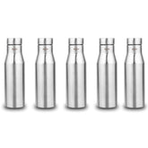 Montavo by FnS Aqua Stainless Steel Water Bottle Set of 5 (Capacity 1 ltr)