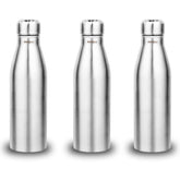 Montavo by FnS Bliss Stainless Steel Water Bottle Set of 3 (Capacity 750 ml)