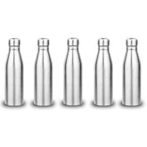 Montavo by FnS Bliss Stainless Steel Water Bottle Set of 5 (Capacity 750 ml)