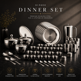 FnS ARISTO Stainless Steel Dinner Set (51 pcs)