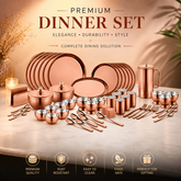 FnS BONBON Stainless Steel Dinner Set (60pcs, Rose Gold)