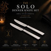 FnS Solo 2 Pcs Stainless Steel Dinner Knife