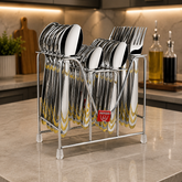 Montavo by FnS Magna 24 Karat Gold Plated 24 Pcs Cutlery Set with Hanging Stand