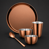 FnS Bon Bon Stainless Steel Rose Gold 5 pcs Dinner Thali Set