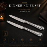 FnS Manchester Stainless Steel Dinner Knife Set of 2 pcs