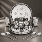 FnS MANDALA Stainless Steel Dinner Set (24 pcs)
