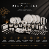 FnS MANDALA Stainless Steel Dinner Set (60pcs)