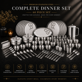 FnS MOTIF Stainless Steel Dinner Set (60pcs)