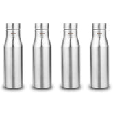 Montavo by FnS Aqua Stainless Steel Water Bottle Set of 4 (Capacity 1 ltr)