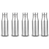Montavo by FnS Aqua Stainless Steel Water Bottle Set of 5 (Capacity 1 ltr)