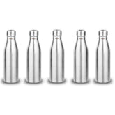 Montavo by FnS Bliss Stainless Steel Water Bottle Set of 5 (Capacity 750 ml)
