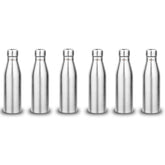 Montavo by FnS Bliss Stainless Steel Water Bottle Set of 6 (Capacity 750 ml)