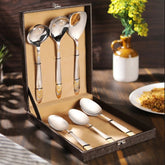 FNS Magna Pro 6 pcs serving Spoon set with Leatherite Box