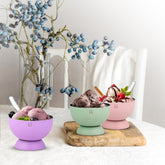 FNS Mellora Multi Color Dessert Bowl Set of 6 Bowl & Spoon for Ice Cream