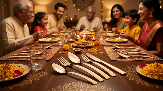 How a Coordinated Spoon, Fork, and Dinner Knife Set Transforms Your Dining Table for Festivals and House Parties