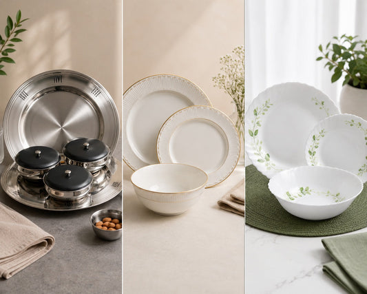 Stainless Steel vs Bone China vs Opalware: Which Crockery is Right for You?