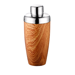 FnS Wooden Finish Stainless Steel Cocktail Shaker 650 ml