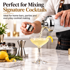 FnS White Marbel Finish Stainless Steel Cocktail Shaker 650 ml