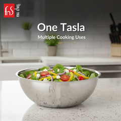 FnS NuChef Cookware Triply Tasla 28 CM | Even Heat Distribution, Durable & Rust-Free Cookware