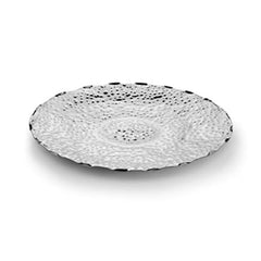 FnS Stainless Steel Round Hammered Reusable Platter (D-38 cm)