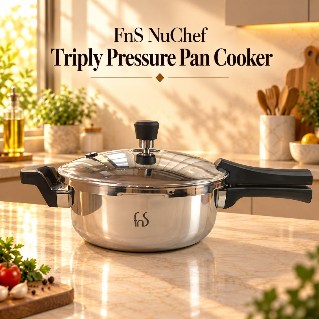 FnS NuChef Triply Atlas Pressure Pan Cooker 3.5L