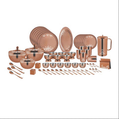 FnS Gond Stainless Steel rose gold dinner set (24 pcs)