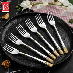 FnS August 6 pcs 24 Karat Gold Plated Dinner Fork set