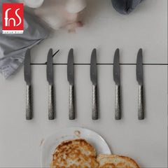 FnS Phoenix 6 Pcs Black Pvd Coated Dessert Knife