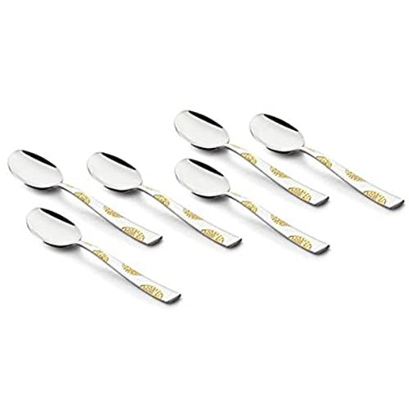 FnS Jazz 6 pcs 24 Karat Gold plated Tea Spoon