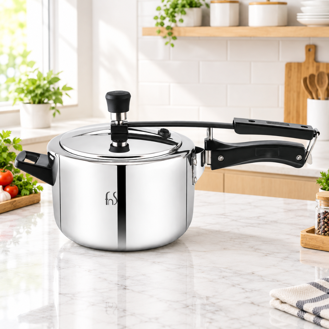 FnS NuChef Aegis Triply Inner Lid Pressure Cooker 2L