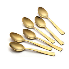 Montavo by FnS  Alexa Gold Stainless Steel 6 Pcs Baby Spoon Set