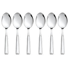 Montavo by FnS Lisbon Stainless Steel Dinner Spoon Set of 6 Spoons, for Home, Kitchen and Dinning