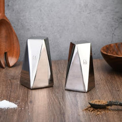 FnS Stainless Steel Diamond shape Salt & Pepper Shake