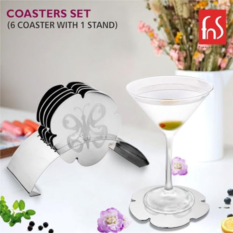 FnS Anemone Stainless Steel butterfly shape Coasters