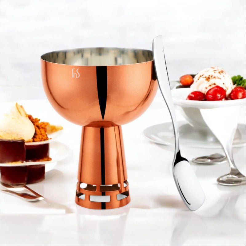 FNS Basil Stainless Steel Bowls Set of 6- Rose Gold