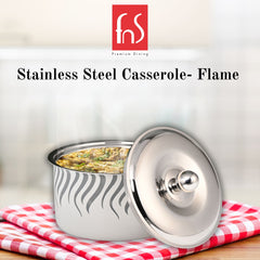 FNS Flame Stainless Steel Casserole (850ml)