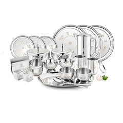 FnS MANDALA Stainless Steel Dinner Set (60pcs)