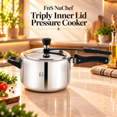FnS NuChef Aegis Triply Inner Lid Pressure Cooker 2L