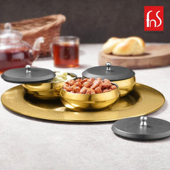 FNS Premium Stainless Steel Georgia Serving Set (Gold)