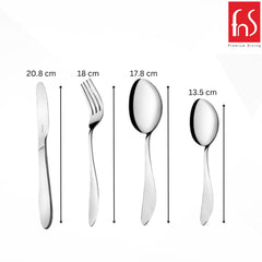 Montavo by FnS Orchid 24 Pcs Cutlery Set with Stand