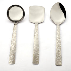 Montavo by FnS Pebble Laser Engraved 3 Pcs Serving Spoon Set