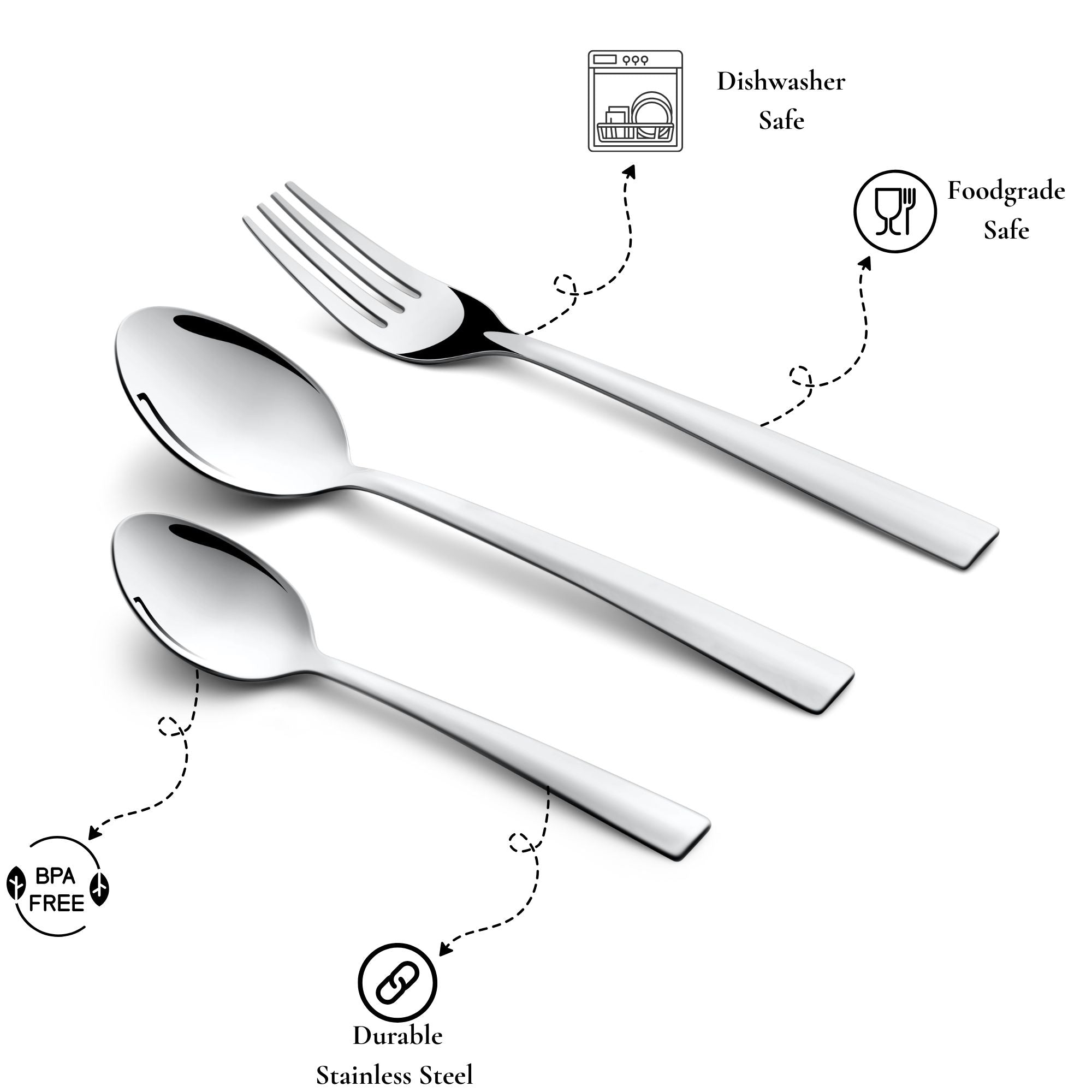 Montavo by FnS Amigo Stainless Steel Cutlery Set of 18 Pcs